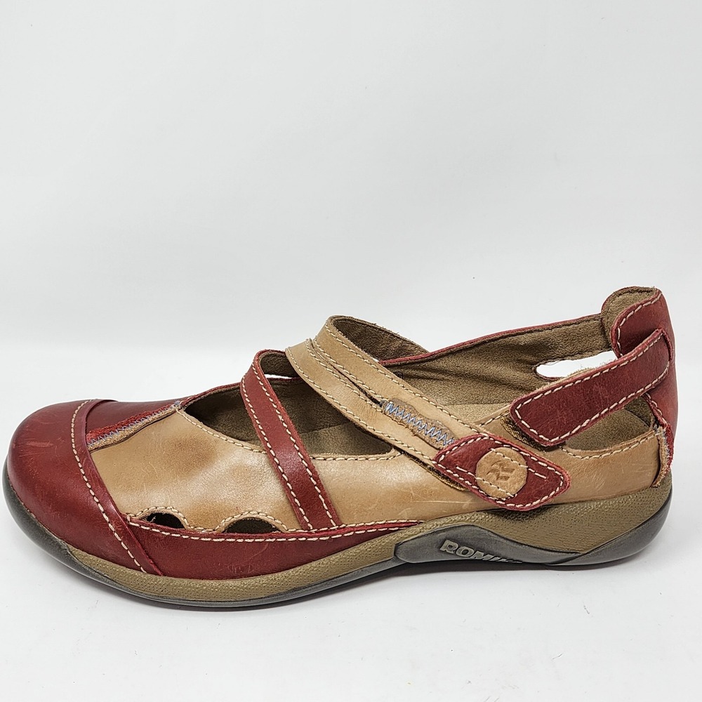 Romika Gina 04 Mary Jane Women's 48/US 7 Shoes Adjustable Strappy Leather Flats